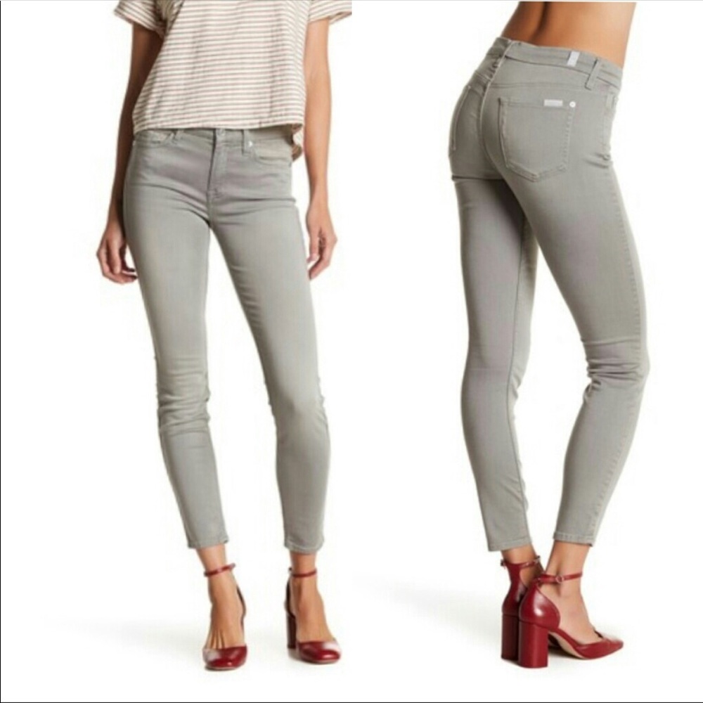 7 For All ManKind Gwenevere ankle cropped jeans
